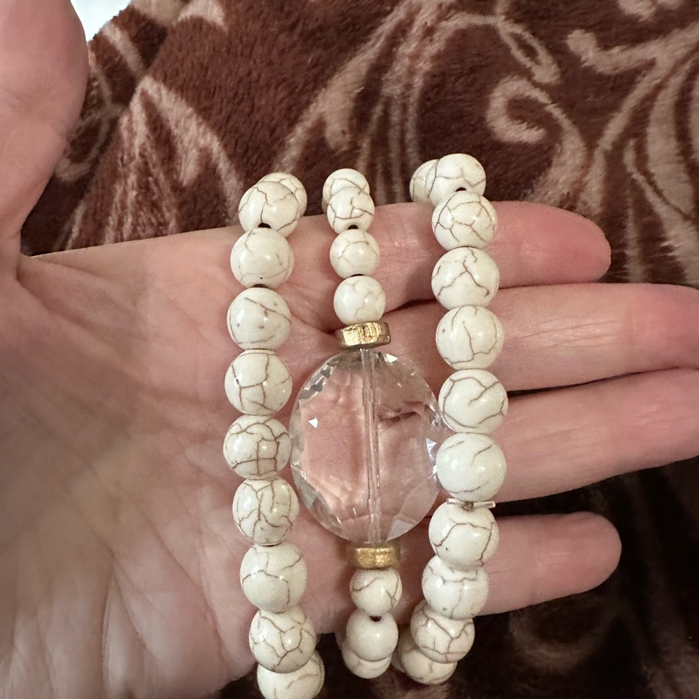 Anthropologie 3 Beaded/Crystal bracelets NWOT